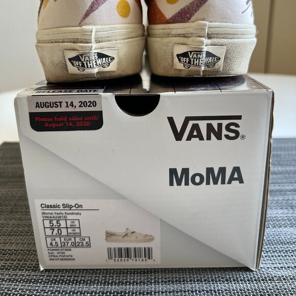 Vans x MoMA Kandinsky canvas slip-ons in box. w7/m5.5. Great condition. - Picture 8 of 8